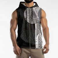 Samoan Tatau Sleeveless Zip Hoodie Art Tribal Traditional Tattoos - Polynesian Pride