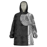 Samoan Tatau Wearable Blanket Hoodie Art Tribal Traditional Tattoos - Polynesian Pride