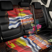 Kiribati Flag and Fireworks Back Car Seat Cover First Place Welcome the New Year - Polynesian Pride