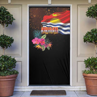 Kiribati Flag and Fireworks Door Cover First Place Welcome the New Year - Polynesian Pride