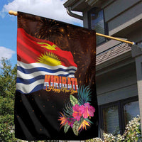 Kiribati Flag and Fireworks Garden Flag First Place Welcome the New Year - Polynesian Pride