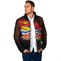 Kiribati Flag and Fireworks Padded Jacket First Place Welcome the New Year - Polynesian Pride