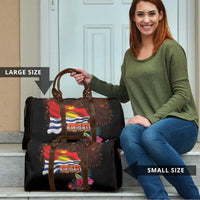 Kiribati Flag and Fireworks Travel Bag First Place Welcome the New Year - Polynesian Pride