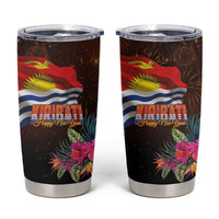 Kiribati Flag and Fireworks Tumbler Cup First Place Welcome the New Year - Polynesian Pride