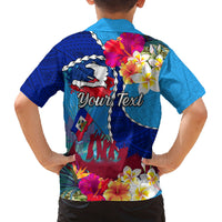 Personalised Haiti 220th Anniversary Independence Day Family Matching Long Sleeve Bodycon Dress and Hawaiian Shirt Ayiti Flower with Polynesian Pattern LT03 - Polynesian Pride