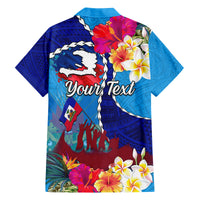 Personalised Haiti 220th Anniversary Independence Day Family Matching Summer Maxi Dress and Hawaiian Shirt Ayiti Flower with Polynesian Pattern LT03 - Polynesian Pride