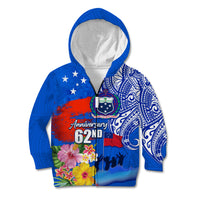 Personalised Samoa 62nd Anniversary Independence Day Kid Hoodie Samoan Tribal Flag Style LT03 - Polynesian Pride