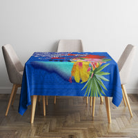 Personalised Samoa 62nd Anniversary Independence Day Tablecloth Samoan Tribal Flag Style LT03 - Polynesian Pride