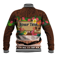 Pasifika Festival Auckland Baseball Jacket Polynesian Tribal with Pacific Pattern Brown Color LT03 - Polynesian Pride