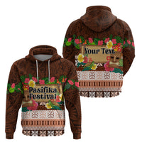 Pasifika Festival Auckland Zip Hoodie Polynesian Tribal with Pacific Pattern Brown Color LT03 - Polynesian Pride