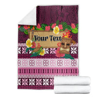 Pasifika Festival Auckland Blanket Polynesian Tribal with Pacific Pattern Pink Color