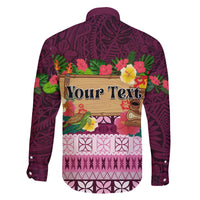 Pasifika Festival Auckland Family Matching Mermaid Dress and Hawaiian Shirt Polynesian Tribal with Pacific Pattern Pink Color LT03 - Polynesian Pride