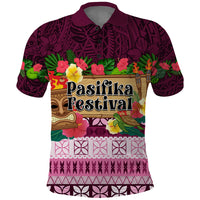 Pasifika Festival Auckland Polo Shirt Polynesian Tribal with Pacific Pattern Pink Color LT03 Pink - Polynesian Pride