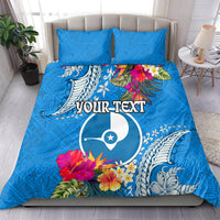Yap Day Bedding Set Tapa Pattern with Hisbiscus LT03 - Polynesian Pride