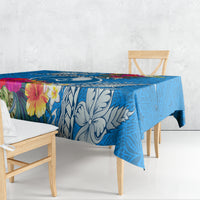 Yap Day Tablecloth Tapa Pattern with Hisbiscus LT03 - Polynesian Pride