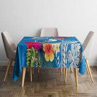 Yap Day Tablecloth Tapa Pattern with Hisbiscus LT03 - Polynesian Pride