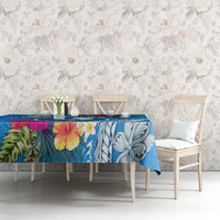Yap Day Tablecloth Tapa Pattern with Hisbiscus LT03 - Polynesian Pride
