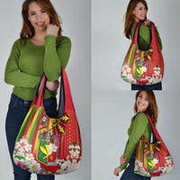 Personalised Hawaii and Philippines Together Grocery Bag The Emblems with Cultural Symbols Green-Yellow-Red Tricolor LT03 - Polynesian Pride
