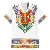 Haiti Flag Traditional Dashiki Family Matching Tank Maxi Dress and Hawaiian Shirt White Color - Polynesian Pride