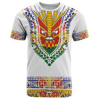 Haiti Flag Traditional Dashiki T Shirt White Color LT03 White - Polynesian Pride