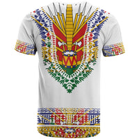 Haiti Flag Traditional Dashiki T Shirt White Color LT03 - Polynesian Pride