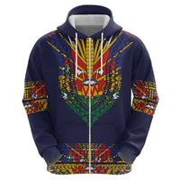 Haiti Flag Traditional Dashiki Hoodie Black Color - Polynesian Pride