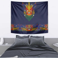 Haiti Flag Traditional Dashiki Tapestry Black Color - Polynesian Pride