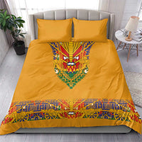 Haiti Flag Traditional Dashiki Bedding Set Yellow Color - Polynesian Pride
