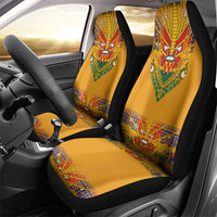 Haiti Flag Traditional Dashiki Car Seat Cover Yellow Color - Polynesian Pride