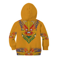 Haiti Flag Traditional Dashiki Kid Hoodie Yellow Color - Polynesian Pride