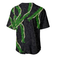 Hawaii Maile Lei Baseball Jersey Aloha Black Color LT03 - Polynesian Pride