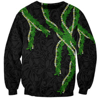 Hawaii Maile Lei Sweatshirt Aloha Black Color