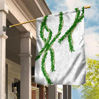 Hawaii Maile Lei Garden Flag Aloha White Color