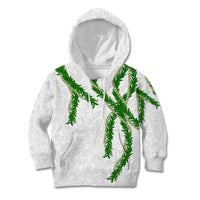 Hawaii Maile Lei Kid Hoodie Aloha White Color
