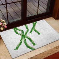 Hawaii Maile Lei Rubber Doormat Aloha White Color