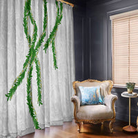 Hawaii Maile Lei Window Curtain Aloha White Color LT03 - Polynesian Pride