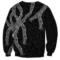 Hawaii Maile Lei Sweatshirt Aloha Grayscale Color