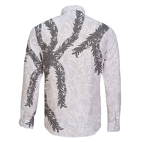 Hawaii Maile Lei Family Matching Tank Maxi Dress and Hawaiian Shirt Aloha The Grey Color