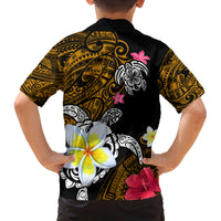 Hawaii Turtle and Tropical Flower Family Matching Off Shoulder Maxi Dress and Hawaiian Shirt Polynesian Pattern LT03 - Polynesian Pride