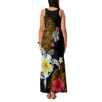 Hawaii Turtle and Tropical Flower Family Matching Tank Maxi Dress and Hawaiian Shirt Polynesian Pattern LT03 - Polynesian Pride