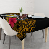 Hawaii Turtle and Tropical Flower Tablecloth Polynesian Pattern