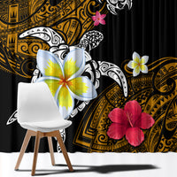 Hawaii Turtle and Tropical Flower Window Curtain Polynesian Pattern LT03 - Polynesian Pride