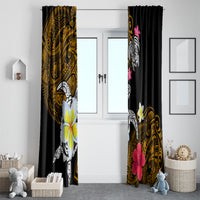 Hawaii Turtle and Tropical Flower Window Curtain Polynesian Pattern LT03 - Polynesian Pride