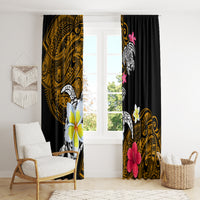 Hawaii Turtle and Tropical Flower Window Curtain Polynesian Pattern LT03 - Polynesian Pride