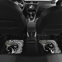 Hawaiian Manta Ray and Polynesian Tribal Tattoo Car Mats Black Color LT03