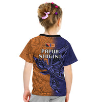 Papua New Guinea New Ireland Province Kid T Shirt PNG Birds Of Paradise Polynesian Arty Style LT03 - Polynesian Pride