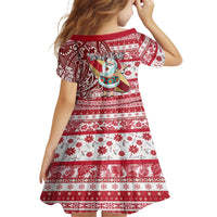 Custom Hawaii Mele Kalikimaka Family Matching Tank Maxi Dress and Hawaiian Shirt Santa Claus Surfing with Hawaiian Pattern Striped Red Style LT03 - Polynesian Pride