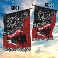 Aotearoa Toitu Te Tiriti Garden Flag Honoring Te Tiriti o Waitangi Maori Haka