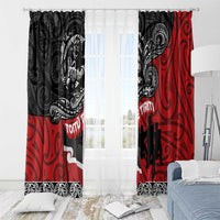 Aotearoa Toitu Te Tiriti Window Curtain Honoring Te Tiriti o Waitangi Maori Haka