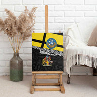 New Zealand Wellington Canvas Wall Art The Capital's Emblems Flag and Koru Art